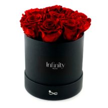 Kompozycja czerwone róże wieczne vibrant flowerbox classic Infinity Rose