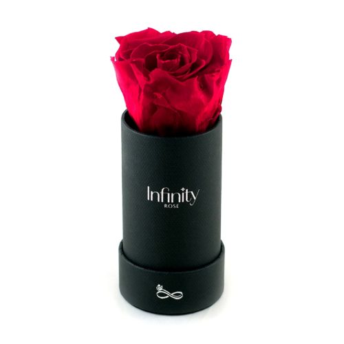 src="flower-box-mini.jpg" alt="mini flowerbox ciemnoróżowe róże czarne pudelko">