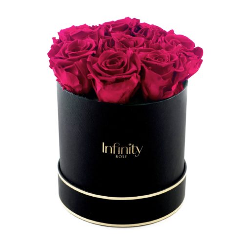 src="flower-box-duzy.jpg" alt="duży flowerbox ciemnoróżowe róze róże czarne pudelko złocone ">