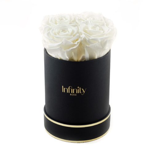 src="flower-box-sredni.jpg" alt="średni flowerbox białe róże czarne pudelko złocone ">