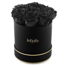 Czarne wieczne róże czarny duży flower box Infinity Rose